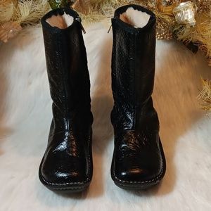 Alegria Vale Black Rose Embossed Boots Size Aprox: 8-9 Women